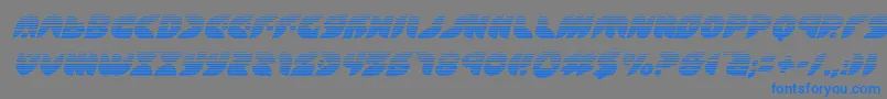 Puffangelgradital-Schriftart – Blaue Schriften auf grauem Hintergrund