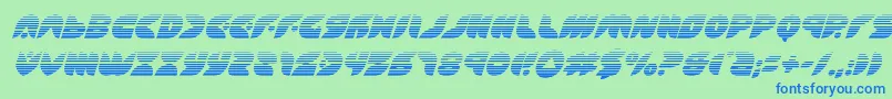 Puffangelgradital Font – Blue Fonts on Green Background