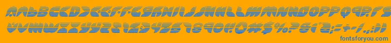 Puffangelgradital Font – Blue Fonts on Orange Background