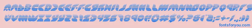 Puffangelgradital Font – Blue Fonts on Pink Background