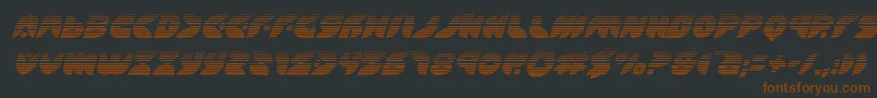 Puffangelgradital-fontti – ruskeat fontit mustalla taustalla