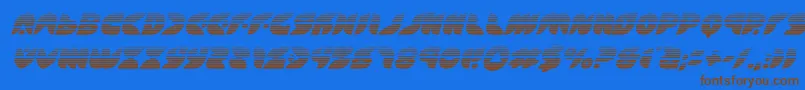 Puffangelgradital Font – Brown Fonts on Blue Background