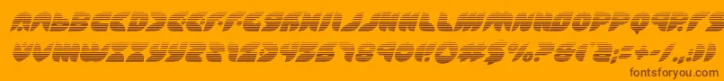 Puffangelgradital Font – Brown Fonts on Orange Background