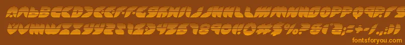 Puffangelgradital Font – Orange Fonts on Brown Background