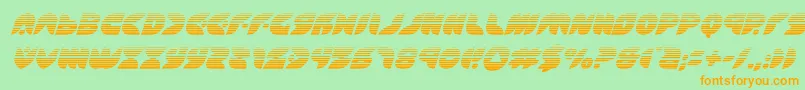 Puffangelgradital Font – Orange Fonts on Green Background