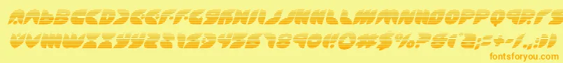 Puffangelgradital Font – Orange Fonts on Yellow Background