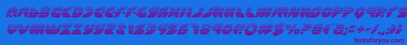 Puffangelgradital Font – Purple Fonts on Blue Background