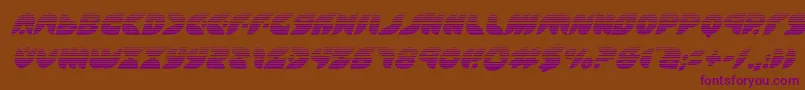 Puffangelgradital Font – Purple Fonts on Brown Background
