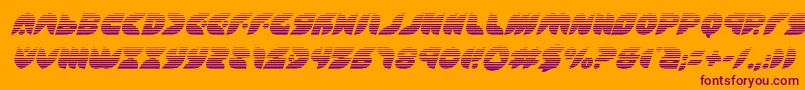 Puffangelgradital Font – Purple Fonts on Orange Background