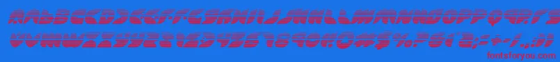 Puffangelgradital Font – Red Fonts on Blue Background