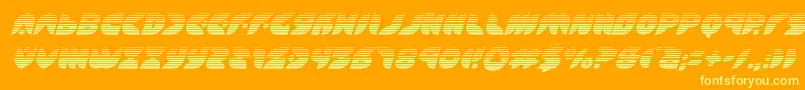 Puffangelgradital Font – Yellow Fonts on Orange Background