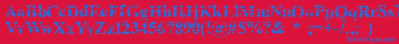 Cheapink Font – Blue Fonts on Red Background