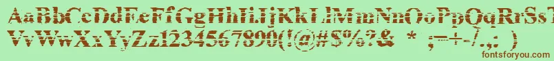 Шрифт Cheapink – коричневые шрифты на зелёном фоне