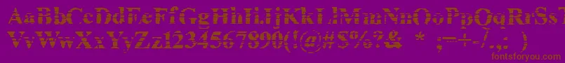 Cheapink Font – Brown Fonts on Purple Background