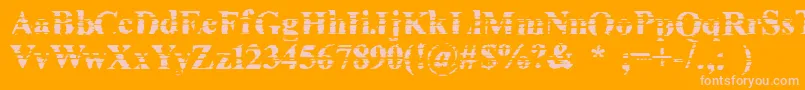 Cheapink-fontti – vaaleanpunaiset fontit oranssilla taustalla
