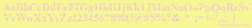 Cheapink Font – Pink Fonts on Yellow Background