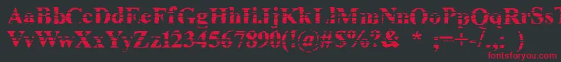 Cheapink Font – Red Fonts on Black Background