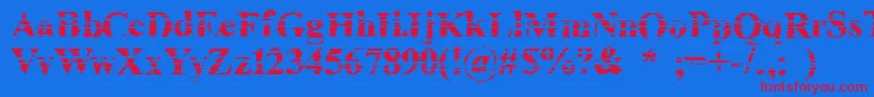 Cheapink Font – Red Fonts on Blue Background