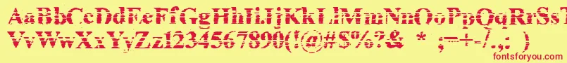 Cheapink Font – Red Fonts on Yellow Background