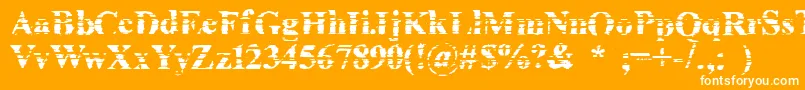 Cheapink Font – White Fonts on Orange Background