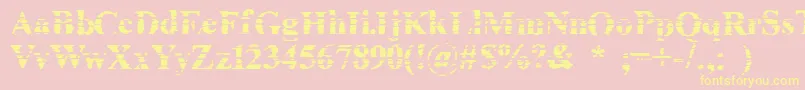 Cheapink Font – Yellow Fonts on Pink Background