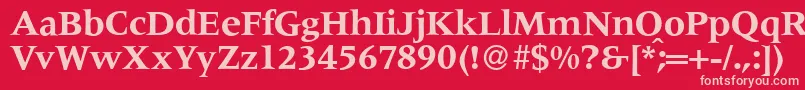M690RomanBold Font – Pink Fonts on Red Background