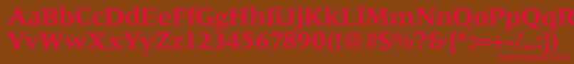 M690RomanBold Font – Red Fonts on Brown Background