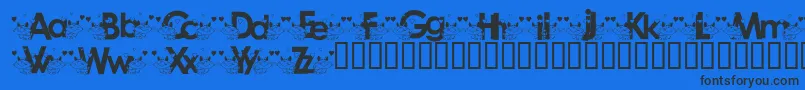 Katzck Font – Black Fonts on Blue Background