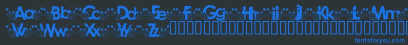 Katzck Font – Blue Fonts on Black Background