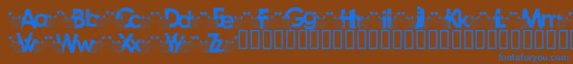 Katzck Font – Blue Fonts on Brown Background