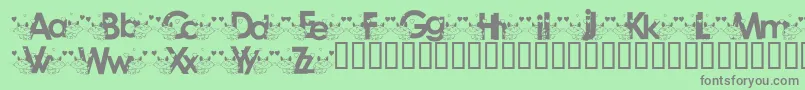 Katzck Font – Gray Fonts on Green Background