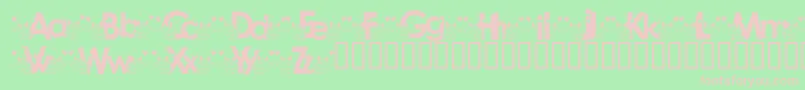 Шрифт Katzck – розовые шрифты на зелёном фоне