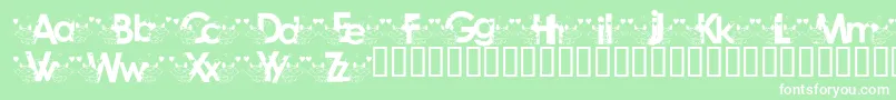 Katzck Font – White Fonts on Green Background