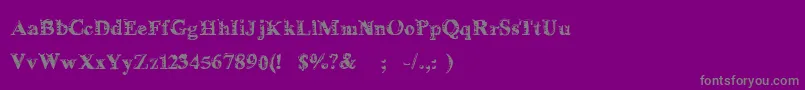 DelorimierRegular Font – Gray Fonts on Purple Background