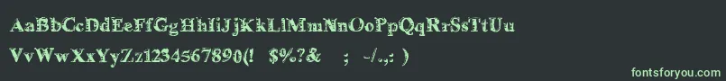 fuente DelorimierRegular – Fuentes Verdes Sobre Fondo Negro