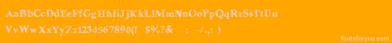 fuente DelorimierRegular – Fuentes Rosadas Sobre Fondo Naranja