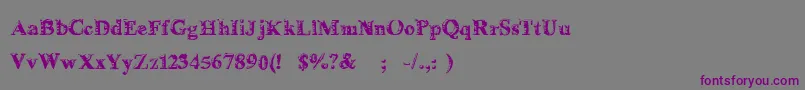 DelorimierRegular Font – Purple Fonts on Gray Background