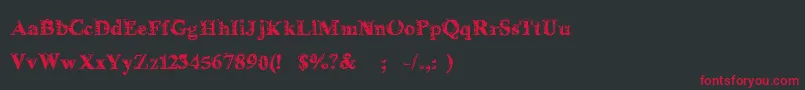 fuente DelorimierRegular – Fuentes Rojas Sobre Fondo Negro