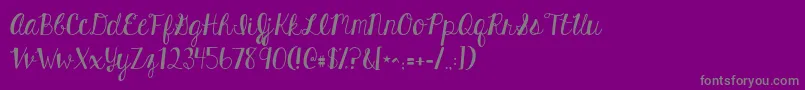 Kghardcandysolid Font – Gray Fonts on Purple Background