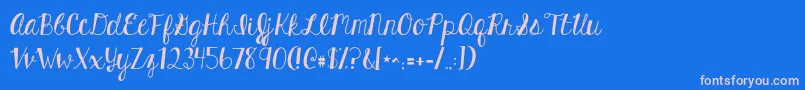 Kghardcandysolidフォントについての詳細 フォントKghardcandysolid – ピンクの文字、青い背景