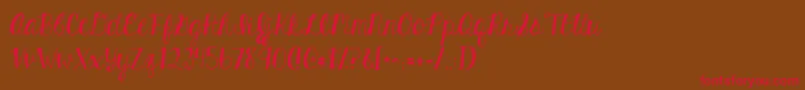 Kghardcandysolid Font – Red Fonts on Brown Background