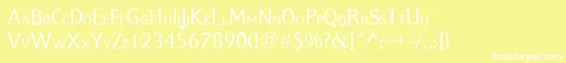 フォントColtonsc – 黄色い背景に白い文字