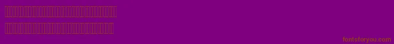Fonte AlharfaljadidTwoLatinFigures – fontes marrons em um fundo roxo