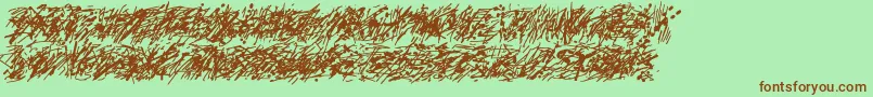 Pollock5c-Schriftart – Braune Schriften auf grünem Hintergrund
