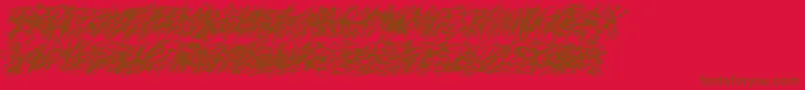 Pollock5c Font – Brown Fonts on Red Background