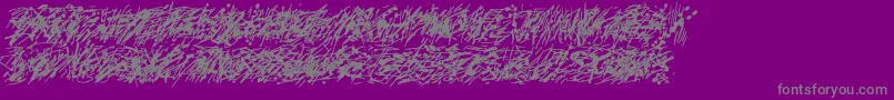 Pollock5c-Schriftart – Graue Schriften auf violettem Hintergrund