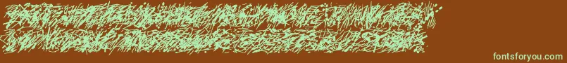 Pollock5c-fontti – vihreät fontit ruskealla taustalla