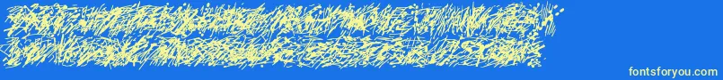 Pollock5c Font – Yellow Fonts on Blue Background