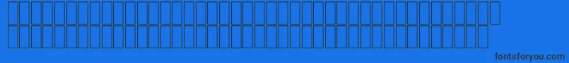 FsModern2Border Font – Black Fonts on Blue Background