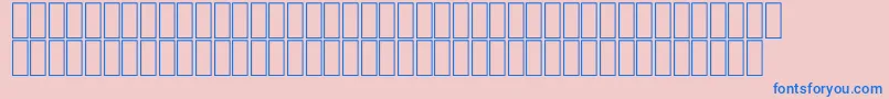 FsModern2Border Font – Blue Fonts on Pink Background